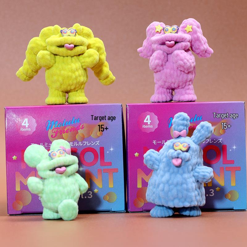

Mogol Mutant Flocked Figurine: 4 Types of Blind Box Ornaments for Claw Machines Weight: 0.3 kg