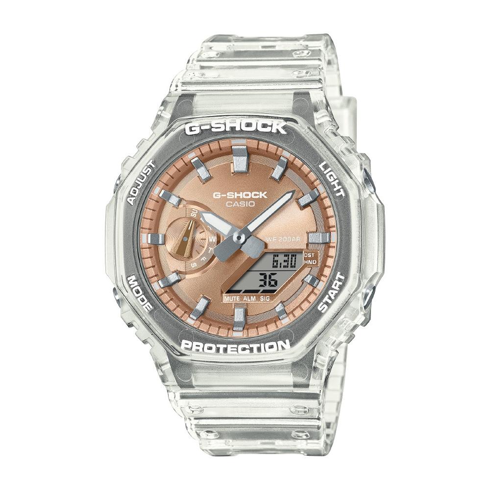 

Casio G Shock G Shock briGht Metallic Dial Series Rose Gold Ga 2100bm 7a5jf
