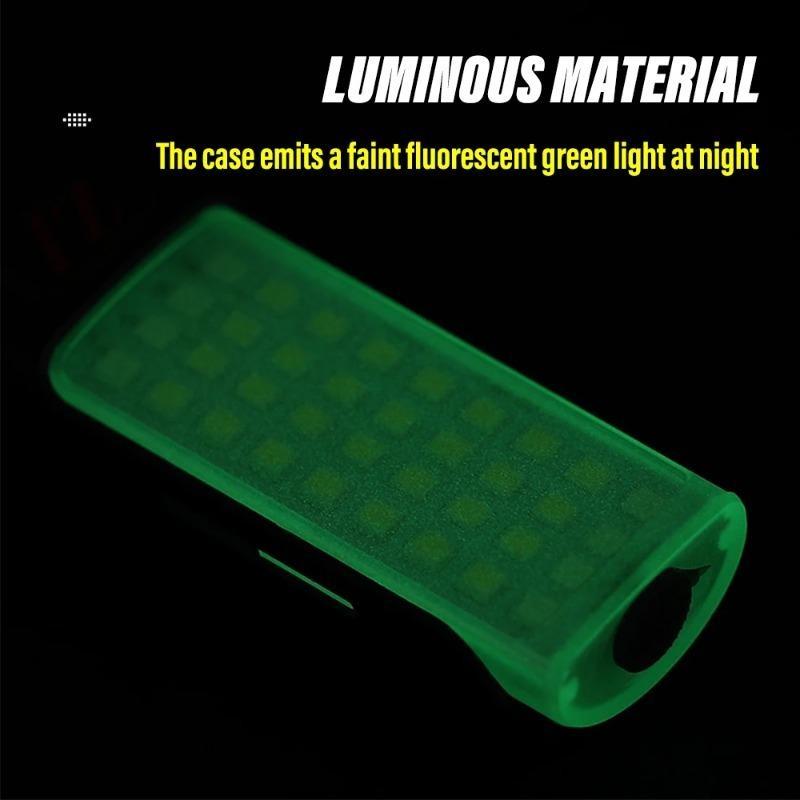 Rechargeable Mini LED Flashlight White & Red Light Worklight Keychain Light Camping Lamp 5 Lighting Modes Emergency Light