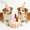 Dog Simulation Cake Tooth-Grinding Squeaking Toy Pet Simulation Snack Plush Toy Cake Candy Dog Bite Pet Cat Toys