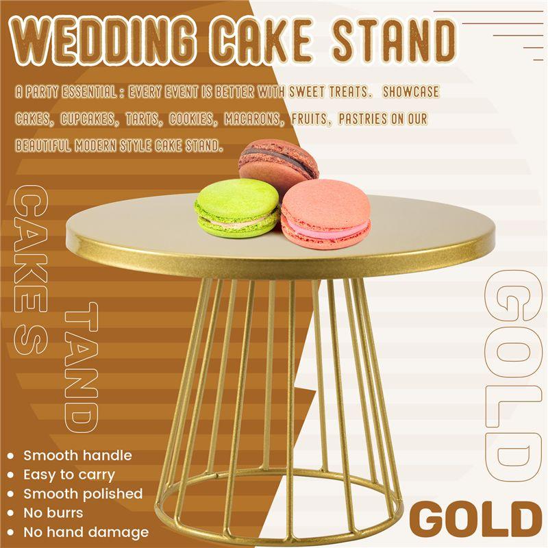 BAAJ-2Pcs Metal Cake Stands,8/10 Inch Pillar Style Cupcake Display Stand Dessert Tray Pie Plates For Bakeware, Wedding, Party