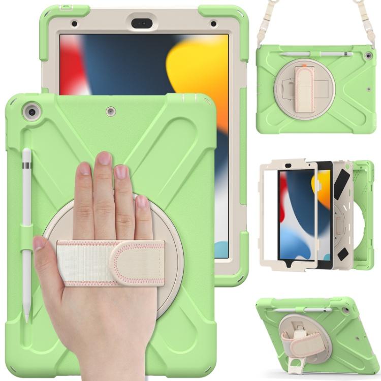 Custom 3-in-1 Protective Tablet Case for iPad 9th 8th 10.2 Inch Shockproof with Wrist Strap and Pencil Holder