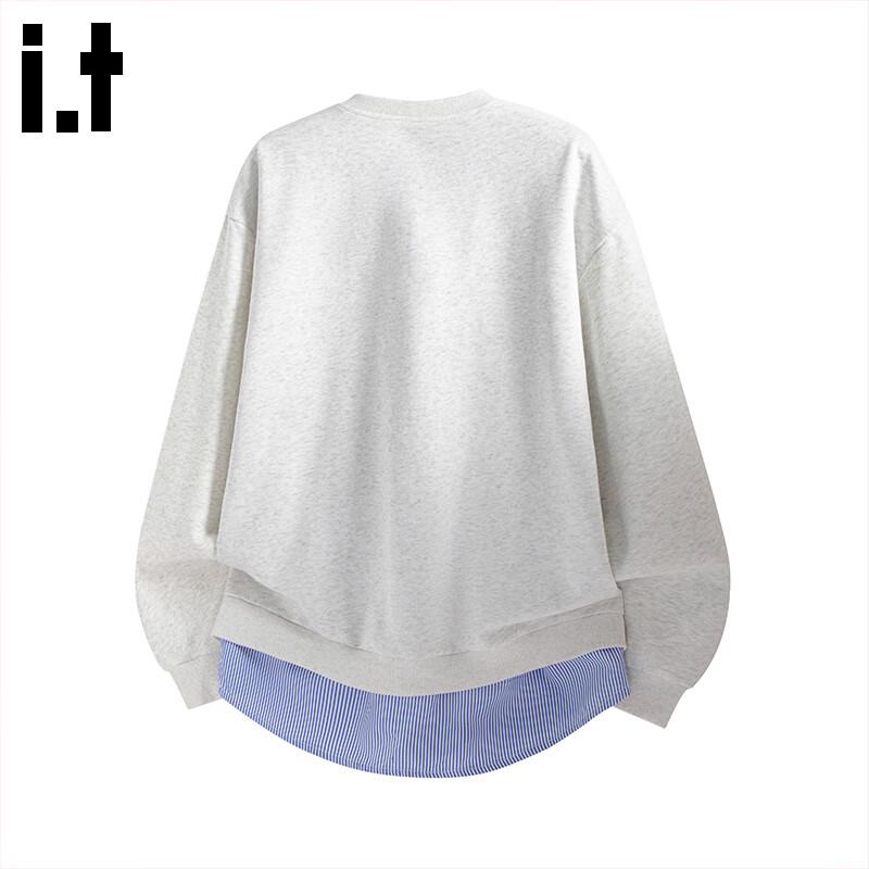 :CHOCOOLATEit Men's Japanese Style Faux Layer Striped Cardigan Sweatshirt