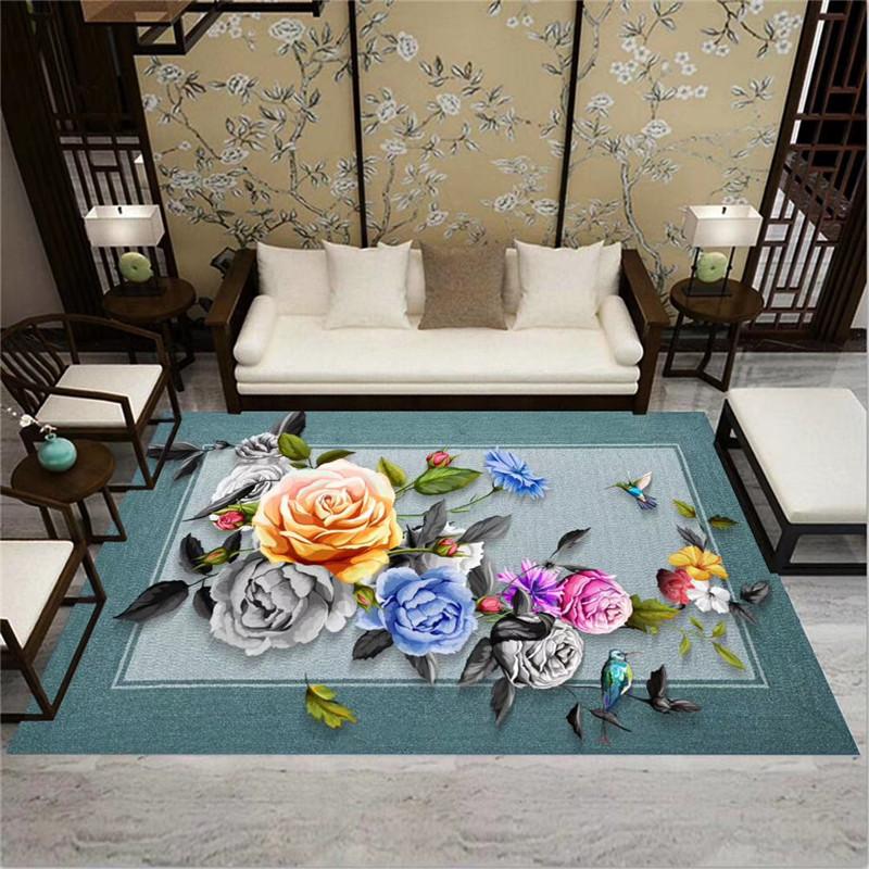 New Chinese Style Carpet Floor Mat Living Room Sofa Floor Mat Household Bedside Carpet