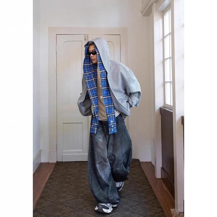 Men's Two-Piece Look Cardigan Hoodie, Spring/Autumn 2024 Trend, Heavyweight Patchwork Zipper Jacket