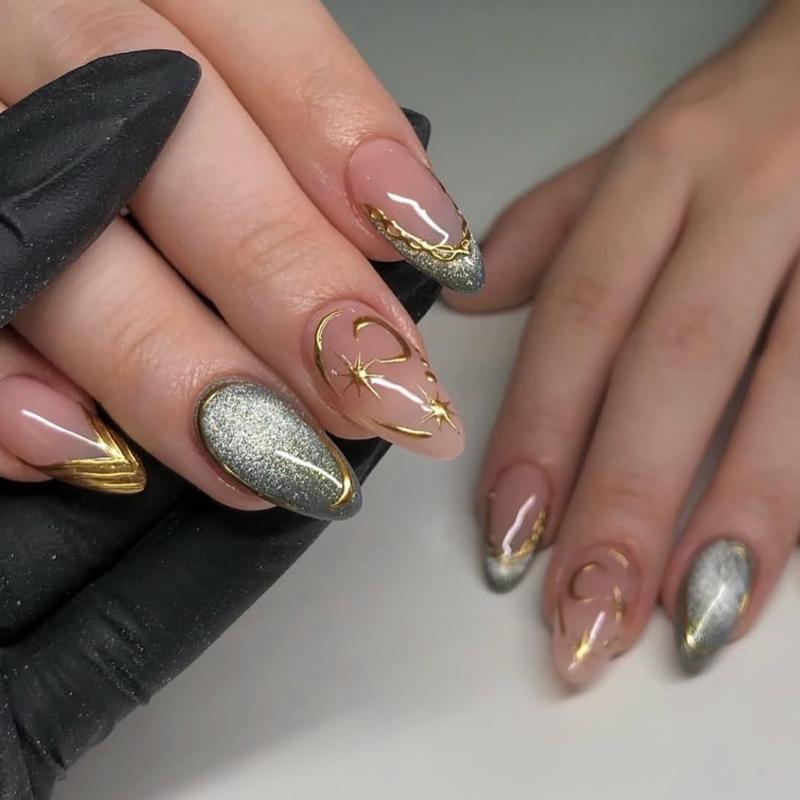 INS Hot Selling Accept Customization Duck Shape Artificial Fingernails Manicure False Nails with Glue Stickers Press on Nails