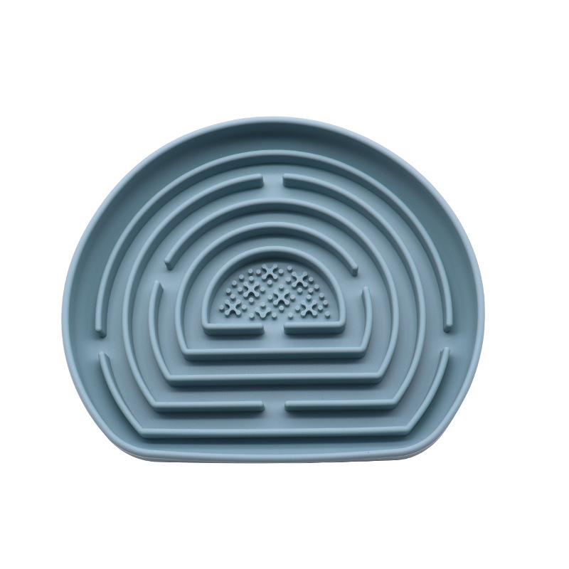 Washable Soft Silicone Slow Feeder Dog Bowl Semicircular Labyrinth Shape Pet Food Bowl for Dogs Cats Contenedor Comida Perro