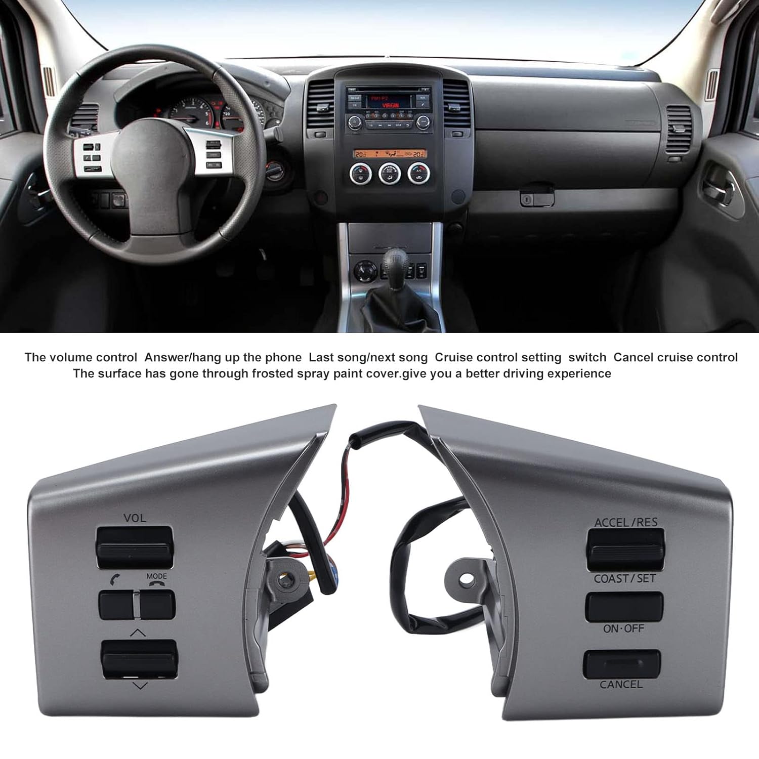 

R51 Steering Wheel Switches,Xterra Steering Wheel Controls,Controls Volume Radio Switches,Steering Wheel Switch Control Button Car Adaptations