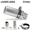 51mm Racing Motorcycle Exhaust Muffler GP-project Universal Sport Bike Muffler