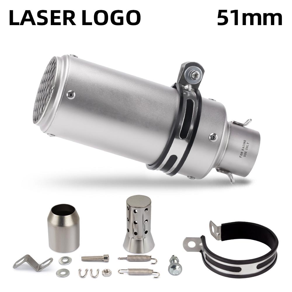 51mm Racing Motorcycle Exhaust Muffler GP-project Universal Sport Bike Muffler