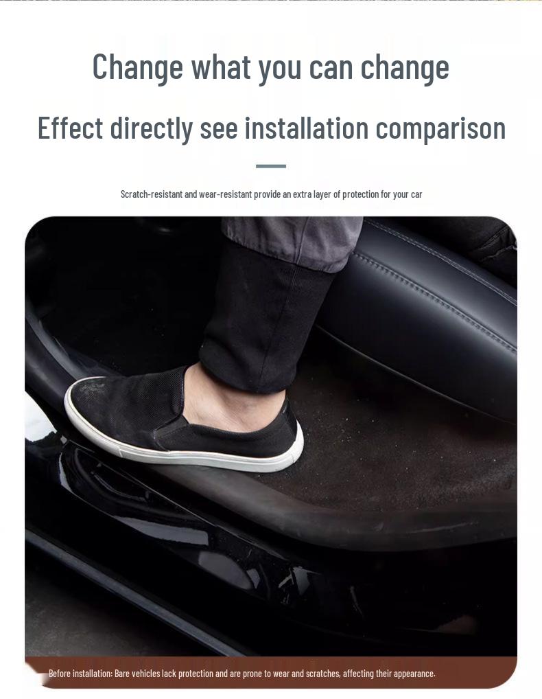 Tesla Model Y Carbonfaser Sitz-Trittschutz für vorne und hinten