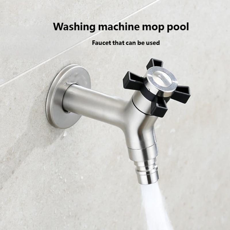 Strong Steel Laundry Faucet Quick Connection Valves Easy Setups Modern Styles Fast Open Valves for Washing Machine