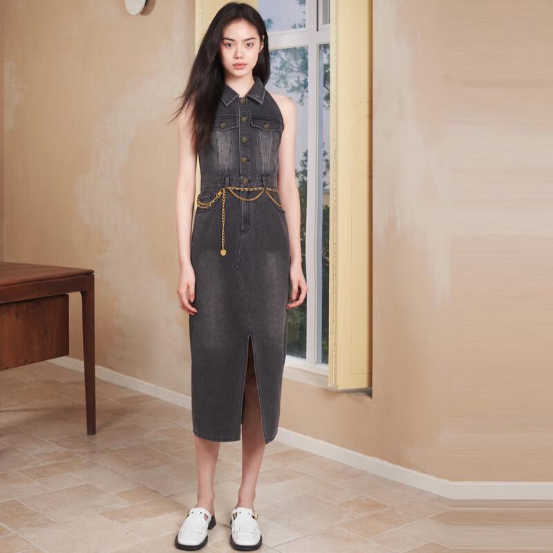 ELLASSAY Retro Slim Fit Denim Dress XS