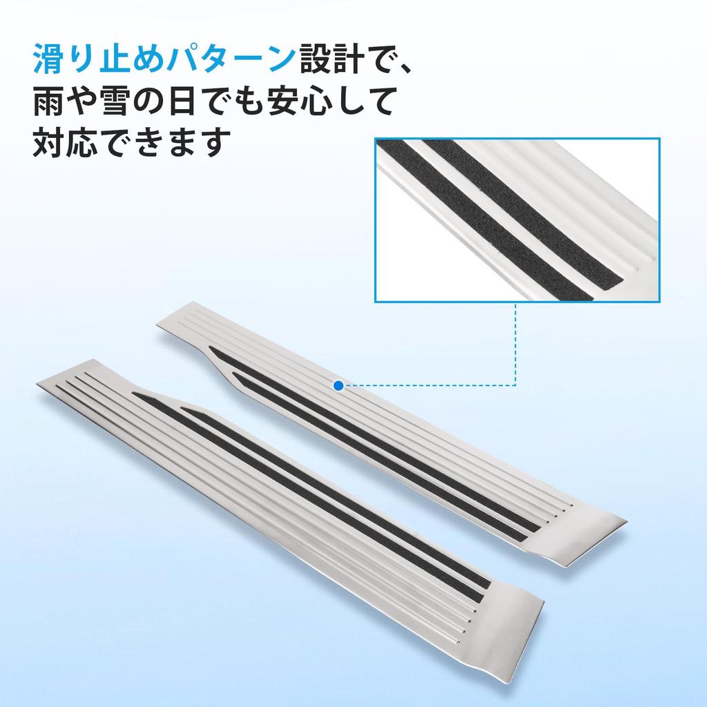 Sarasara Scuff Plates for Honda New Step Wagon Spada Air RP 2022 Side Step Stainless with Rubber (RP6, RP7, RP8, Series) (May onwards) - Guards,