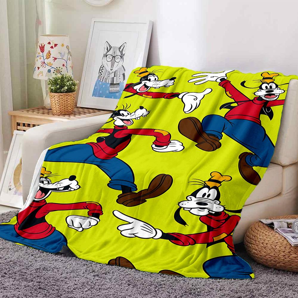 Goofy'S Dynamic Poses Flannel Blanket Super Soft Warm Cozy Blanket For Sofa Bed Office Travel Allseason Home Decor Gift