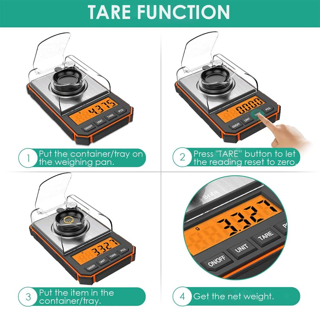 Brifit Electronic Digital Scale Mini Scale Precision Professional Pocket Scale Milligram with 50g Calibration Weights