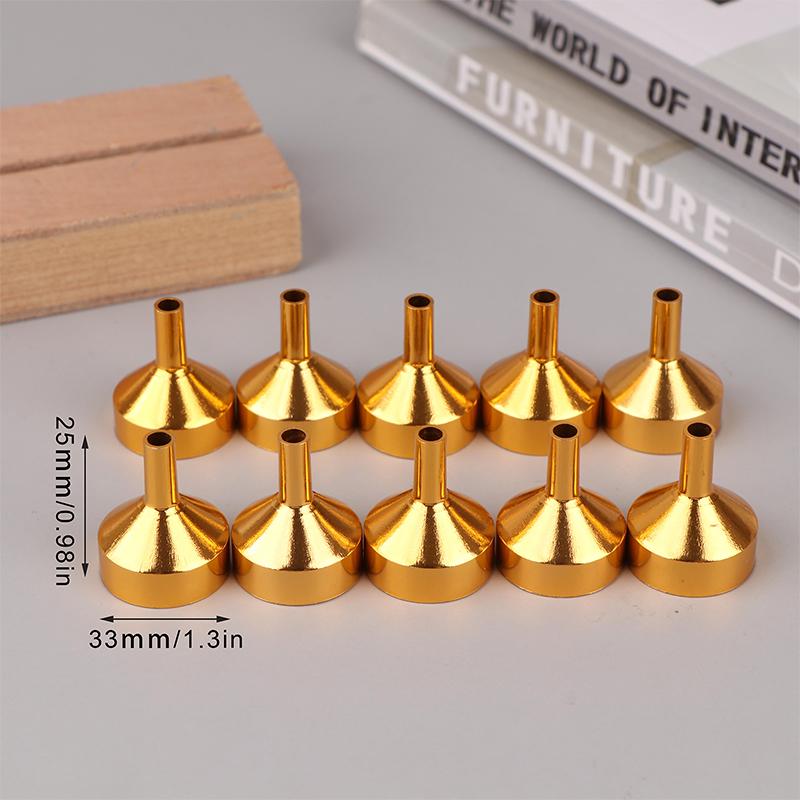 10Pcs Mini Metal/Plastic Aluminum Funnel Small Funnels For Perfume Mini Liquid Essential Oil Funnels Empty Bottle Packing Tools