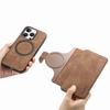 Flip Leather Wallet Case for IPhone 17 Air 16 15 Pro Max 14 Plus 13 12 16E for Magsafe Detachable Card Slot Holder Cover LMW-03