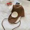 Winter Lamb Wool Lei Feng Hat for Men and Women, Thickened and Warm, Suede Ear Protection, Cold-Proof Ski Hat