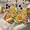 Phone Case: 2D Flat, Suitable for iPhone 18 17 16 15 14 13 12Pro Protective Case, Sunflower Fields, Perfect Christmas and Halloween Holiday Gift
