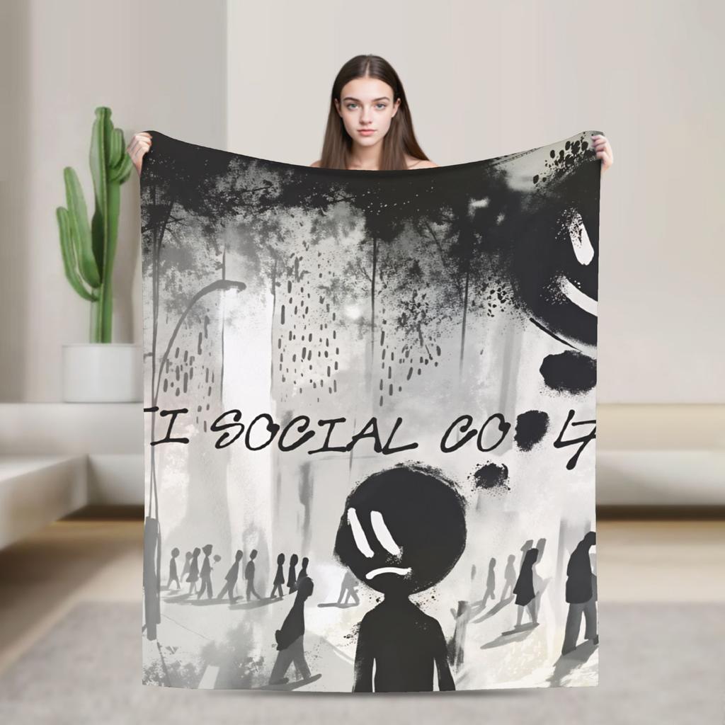 B-bENY Rapper JR Warme Weiche Decke Flugzeugreise Plüsch Überwurfdecke Druck Außen Flanell Tagesdecke Sofa Bettbezug