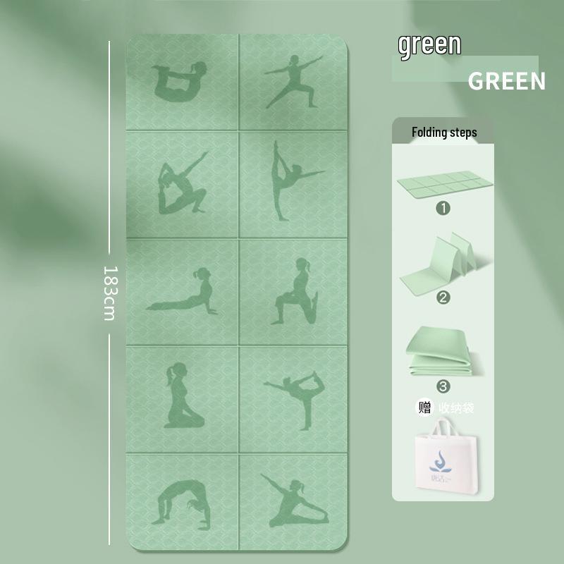 Portable Foldable Yoga & Fitness Mat: Non-slip, Thickened, Ideal for Camping, Naps, and Children's Play