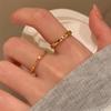 Simple and Exquisite Plain Ring Colored Zircon Ring Ins Niche Design Light Luxury Stacked Open Ring