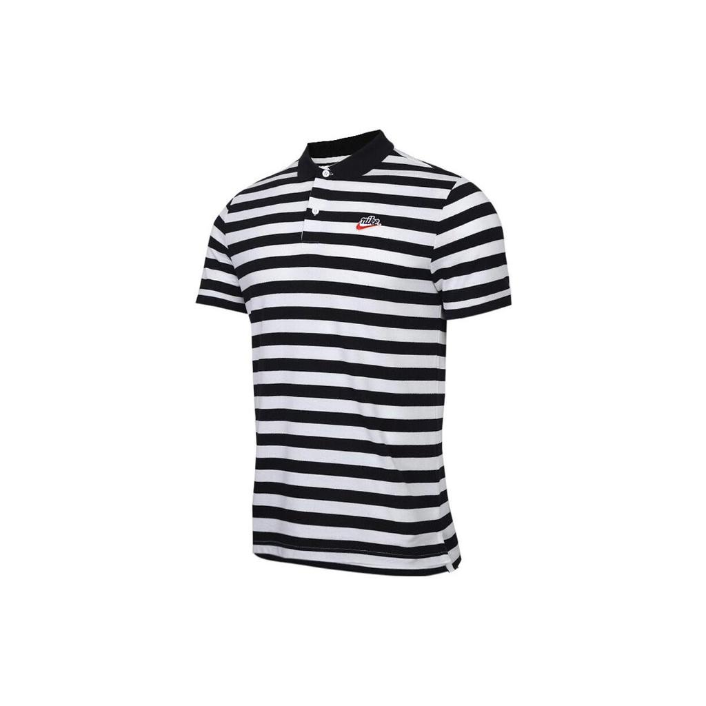Nike Polo Shirts Men's Black Polo Collar Moderate Straight Fit CT5604-010