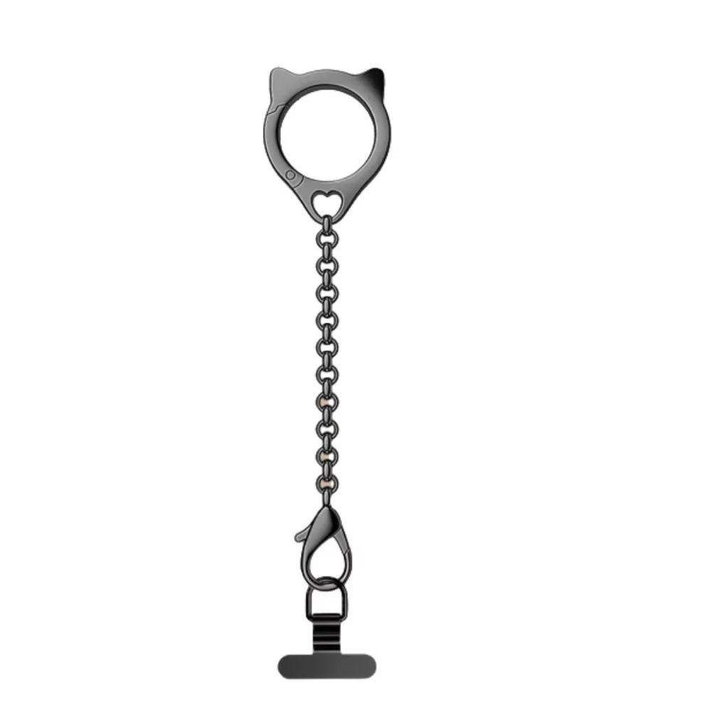 Cat Head Mobile Phone Hanging Rope Ring Buckle Mobile Phone Lanyard  Phone Case Accessories