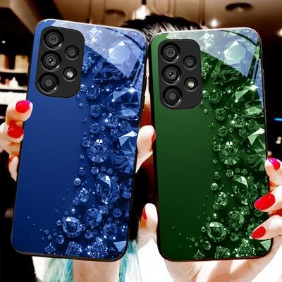 Diamanti Completi Per Samsung Galaxy S10 20 Plus 21 FE 22 23 24 FE 25 Ultra Cover Per Telefono in Vetro Temperato Guscio Rigido