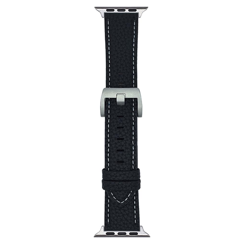 Lederarmband mit Litschi-Textur für Apple Watch Serie 10 Ultra 9 8 7 SE 6 5 4 3 2 1 46mm 49mm 45mm 44mm 40mm Uhrenarmbänder Armband