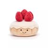 Jelly Super Carino Torta di Fragole Peluche Giocattoli Farciti Frutta Gelato Snack Peluche Torta di Compleanno Candela Decorazione per Feste Regalo per Bambini Bebè
