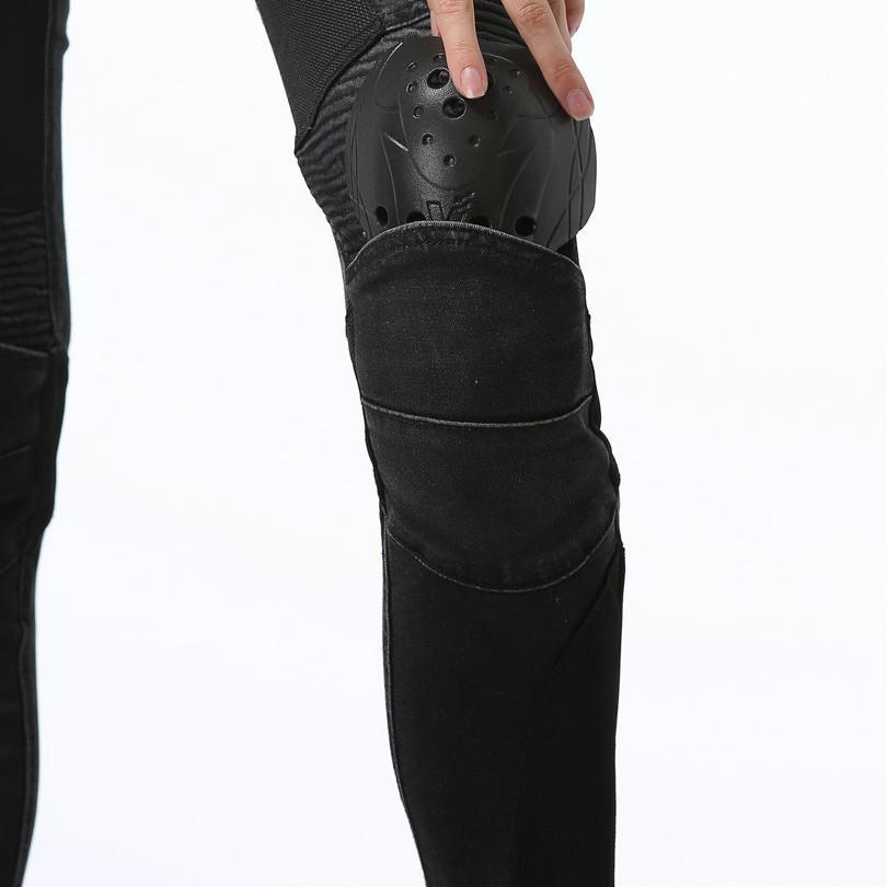 Women's Slim Fit Summer Motorcycle Riding Jeans with Breathable Mesh Ventilation
