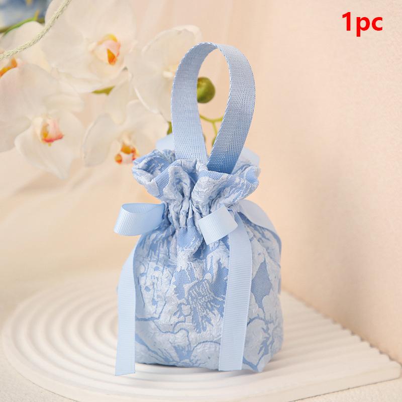 1Pc Portable Wedding Party Tassel Bag Candy Bag Fabric Drawstring Pocket Candy Pouches Gift Bags Decor Home Party Favors Bag
