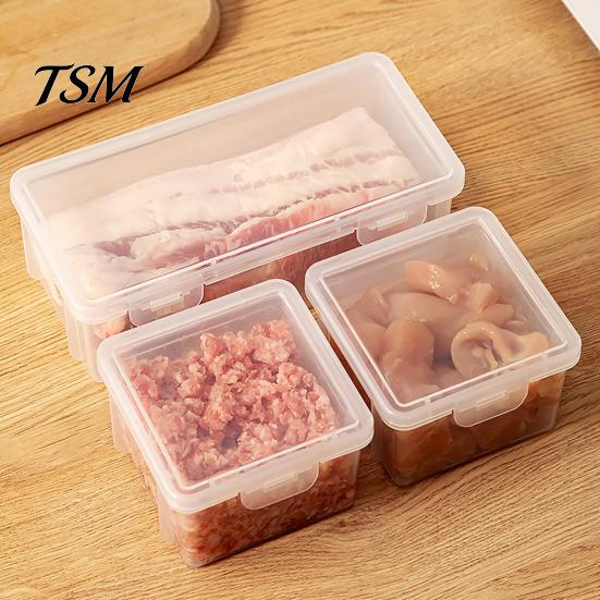 Gefrierschrank-Organizerbox Kühlschrank-Aufbewahrung mit Deckel Lebensmittelecht Transparent Gefrierbehälter für Fleisch Große Kapazität Multifunktional Gemüse Obst