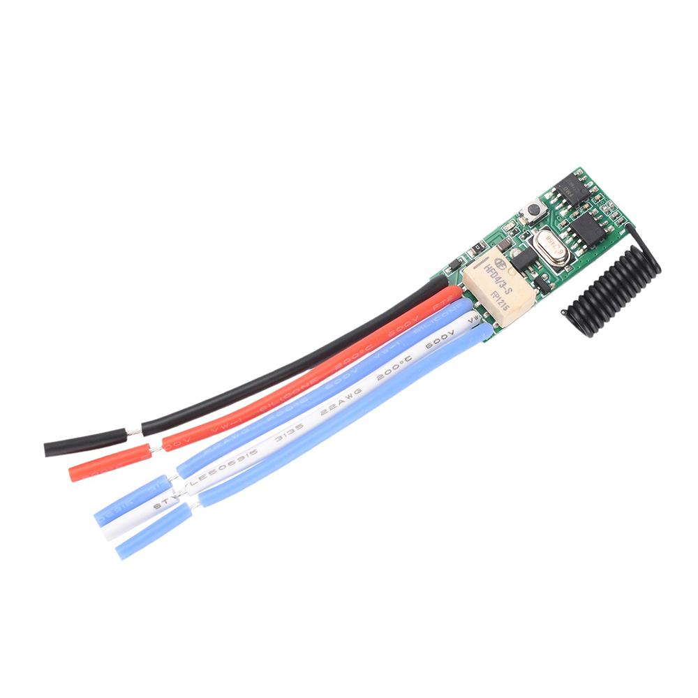 DC3V-18V 433MHz Mini Wireless Remote Control Switch Small On/Off Relay Module Easy Wiring for LED Light DIY Home Appliance