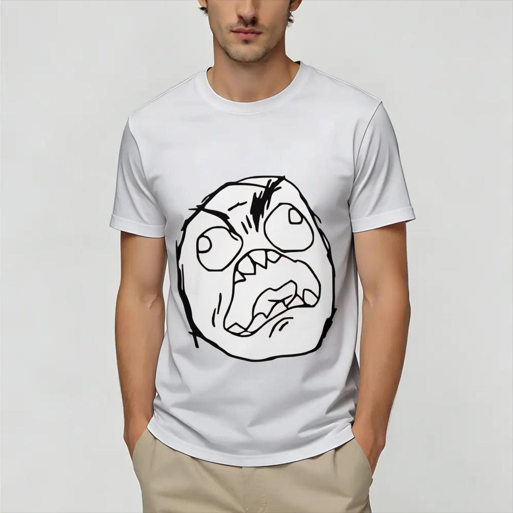 Rage Comic Trollfac 100 Cotton Tshirt For Unisex Summer Vintage Tshirts O Neck Hip Hop Tees Oversized Print Clothes