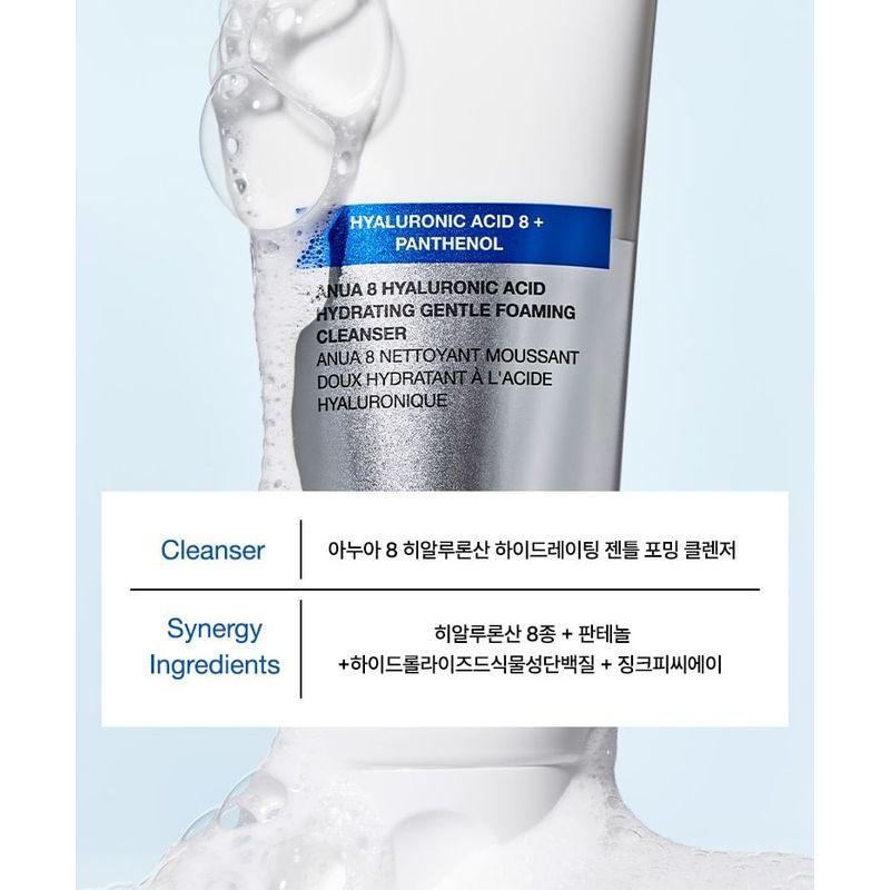 Anua 8 Hyaluronic Acid Hydrating Gentle Foaming Cleanser