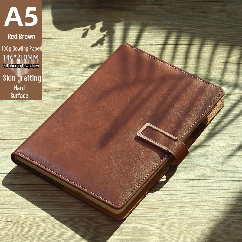 High-Quality A5 Leather Softcover Notebook for Students and Professionals