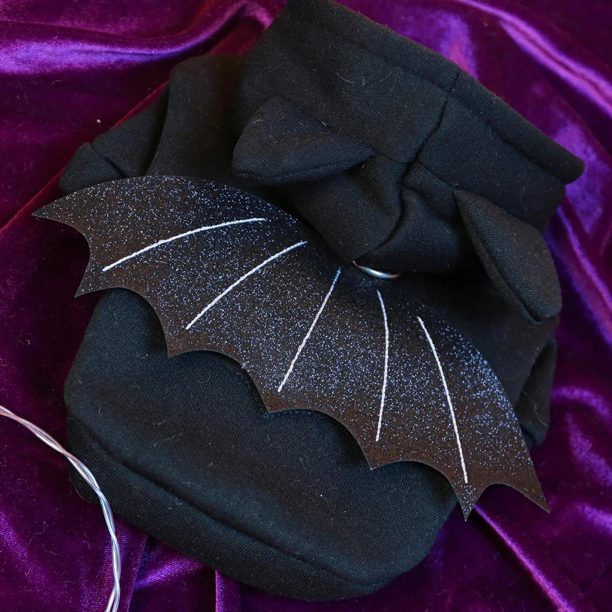 

Толстовка с капюшоном для домашних животных, костюм для кошек и собак на Хэллоуин, осенне-зимнее пальто, толстовка с капюшоном для летучей мыши, одежда для маленьких собак, одежда для щенков XL