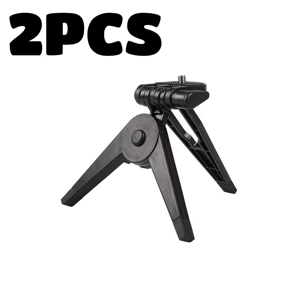 2 Stück Faltbares Stativ Universelles Tragbares Reise-Stativ Mini-Schreibtisch-Faltstativ für Canon Nikon DV-Camcorder Mobile Fotografie