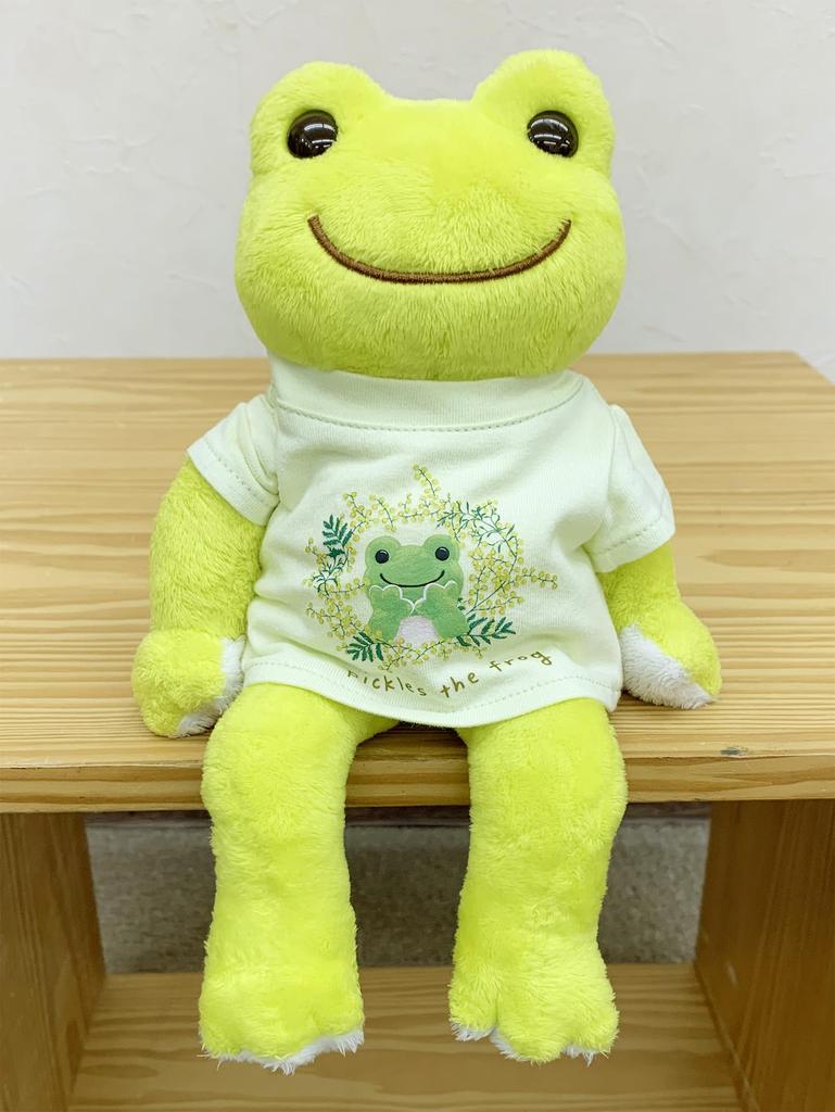 Pickles the Frog X HIBIYA-KADAN Bean Doll Plush Costume Dress-Up T-Shirt, Green, Mimosa, PZ44156-61