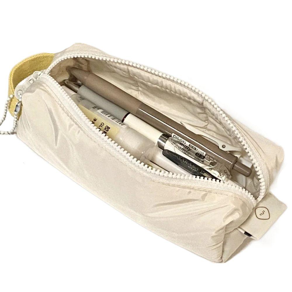 Cream Color Pencil Case Cosmetic Bag Stationery Storage Bag Aesthetic Pencil Bags  for Girls
