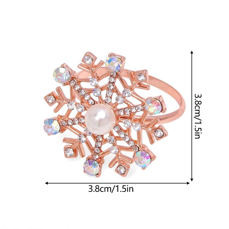 1PC Christmas Aesthetic Napkin Ring Cartoon Alloy Ritual Sense Metal Multi-element Napkin Clasp Creativity Table Setting