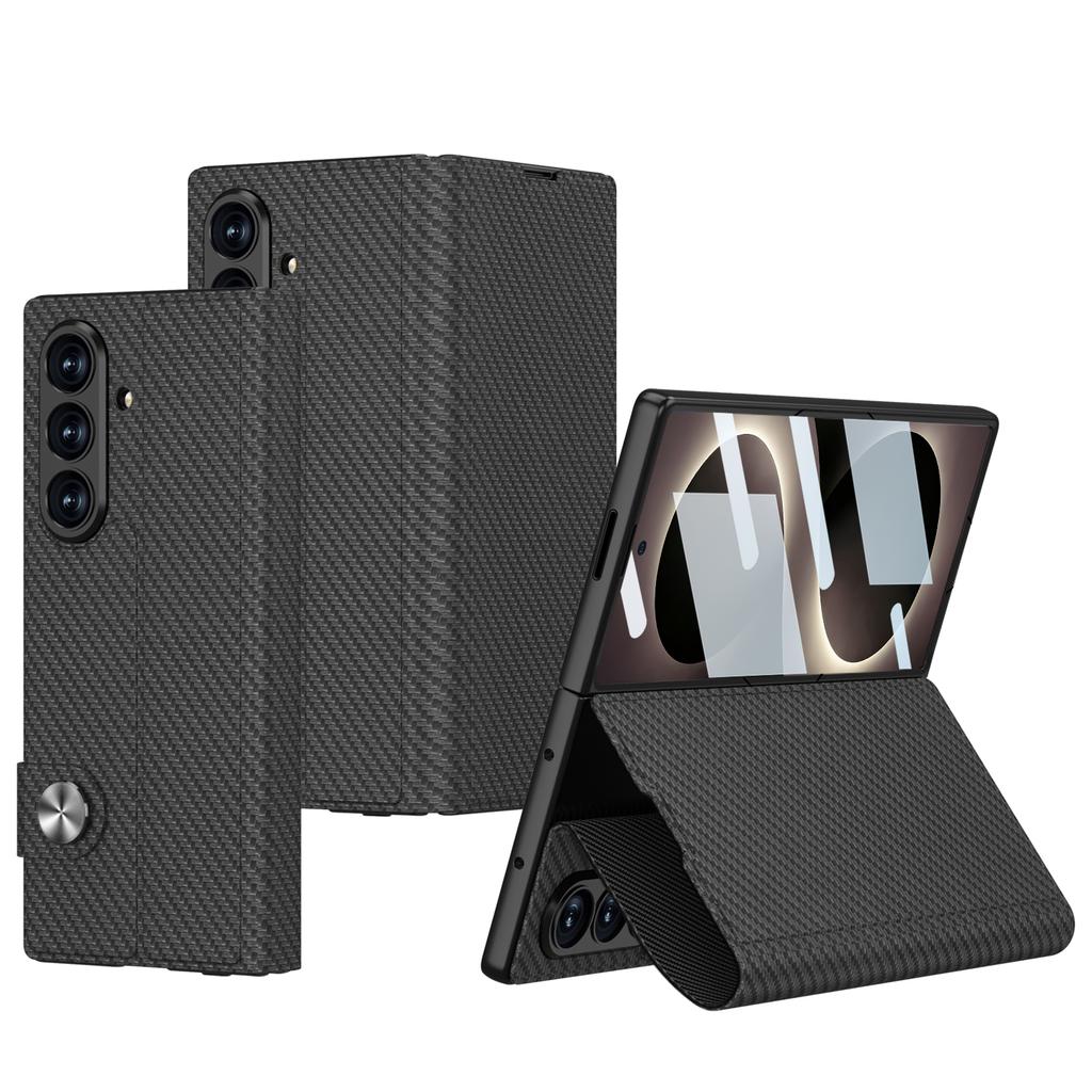 Plain Leather Card Package Case for Samsung Galaxy Z Fold 8 Ultra Front Screen Glass Fold Stand Cover for Galaxy Z Fold7 Case