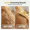 Self-cleaning pet hair brush for cats, cat grooming brush, with long and short stainless steel teeth, household pet grooming brush