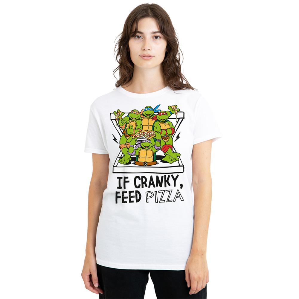 Teenage Mutant Ninja Turtles Womens/Ladies If Cranky Feed Pizza T-Shirt