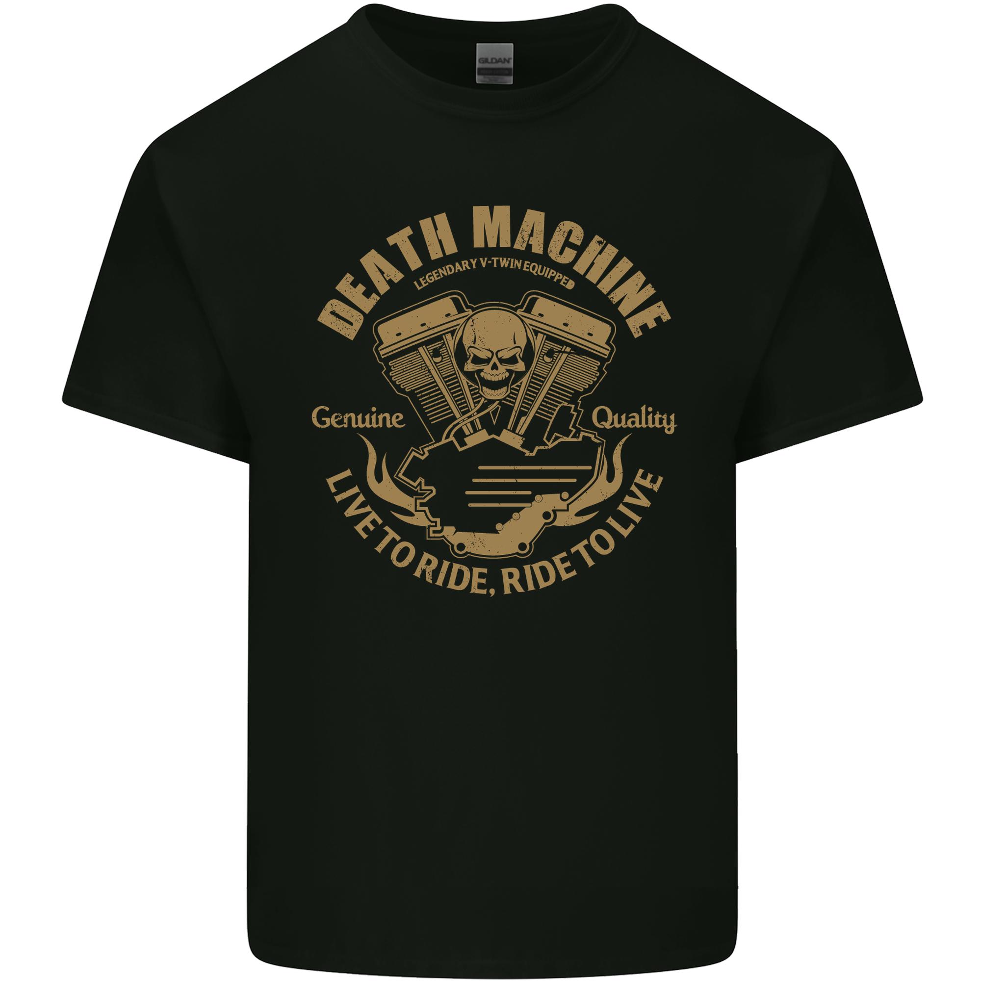 Death Machine Biker Motorcycle Motorbike Unisexs Light Cotton TShirt S