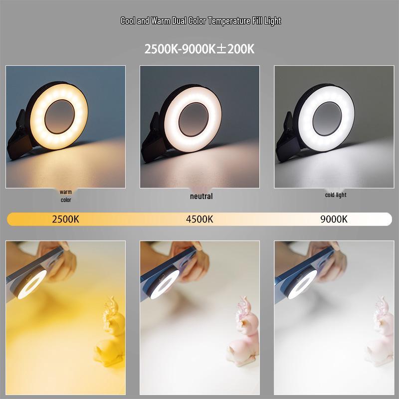 8Vloglite W36 Phone Fill Light for Live Broadcast, Beauty, Makeup, and Video Soft LED Lighting