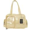 PU Leather Japanese Crossbody Bag Large Capacity Multi-pocket Design Transparent Ita Bag Zipper Storage Simple